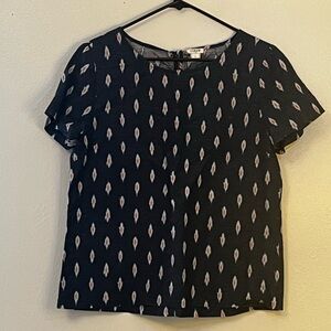 J. Crew linen-cotton blend t-shirt with ikat print